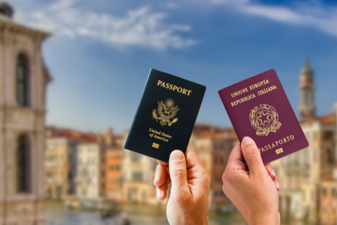 ldv background image - american and italian passports